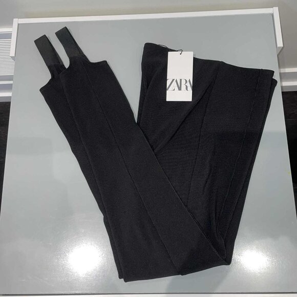 ZARA Stirrup Pant – Size XL – NEW WITH TAGS – Black - Picture 1 of 9